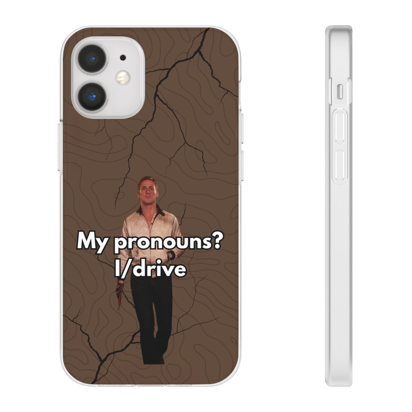 "My pronouns? I/drive" High Quality Phone Case