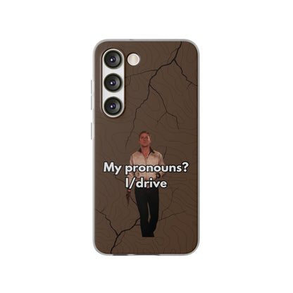 "My pronouns? I/drive" High Quality Phone Case