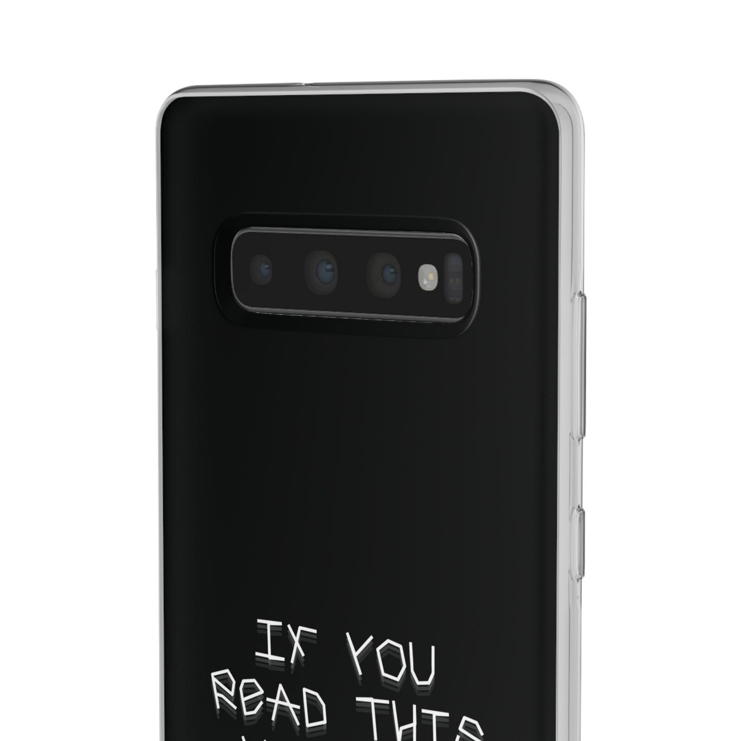 "If you read this you are stupid :)" High Quality Phone Case