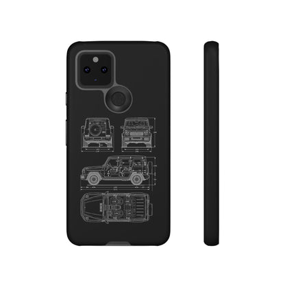 "Wagon Blueprint" Premium Quality Phone Case