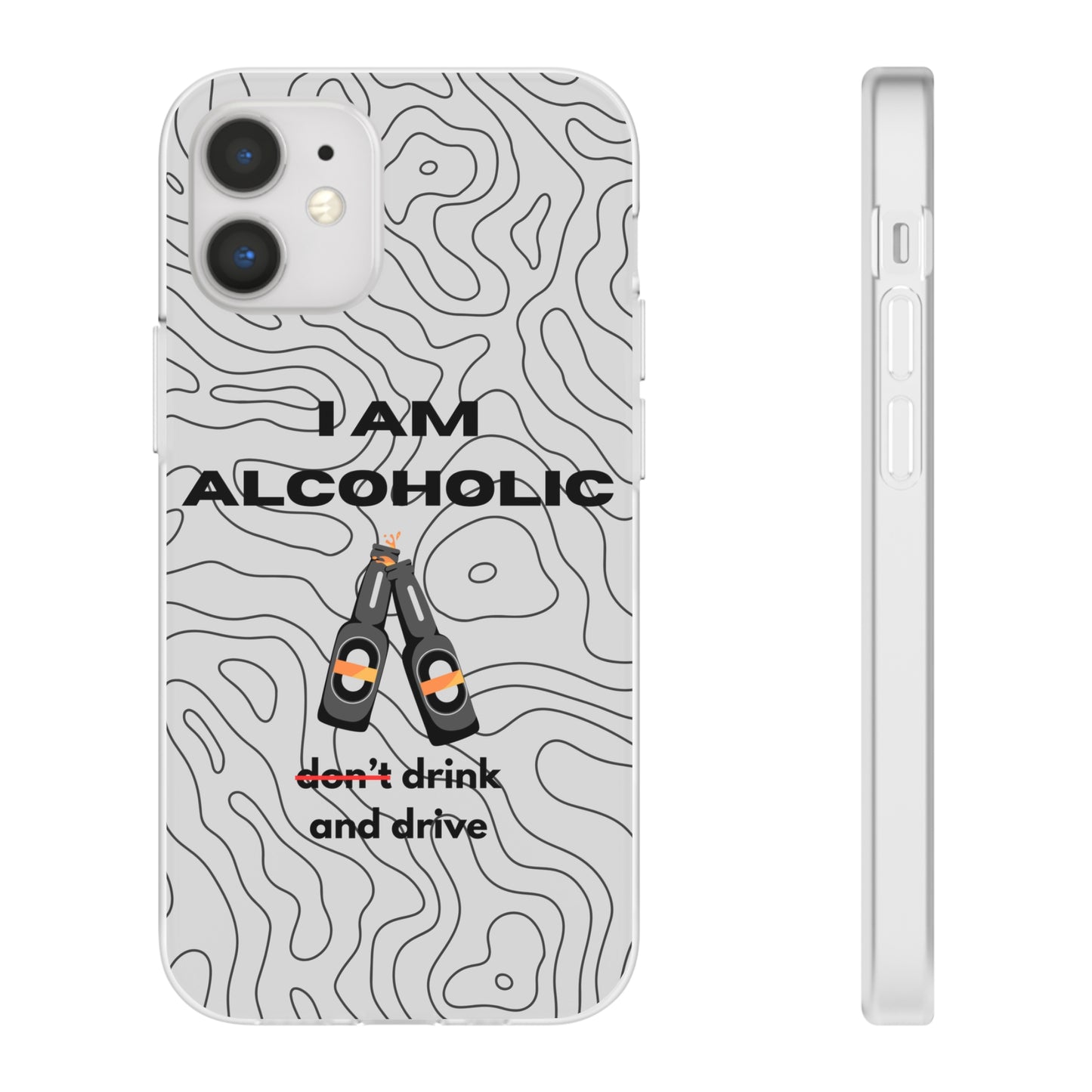 "I am alcoholic" High Quality Phone Case