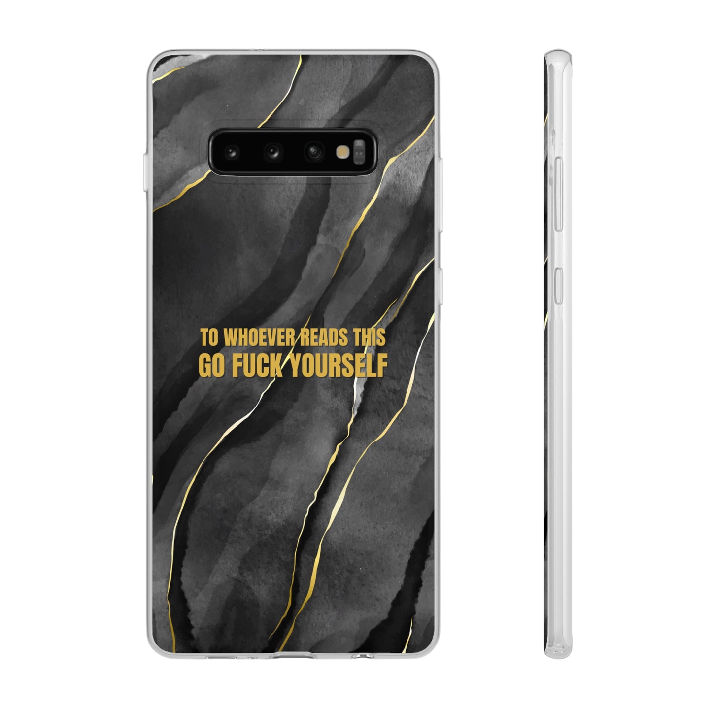 "to whoever reads this, go fuck yourself" High Quality Phone Case