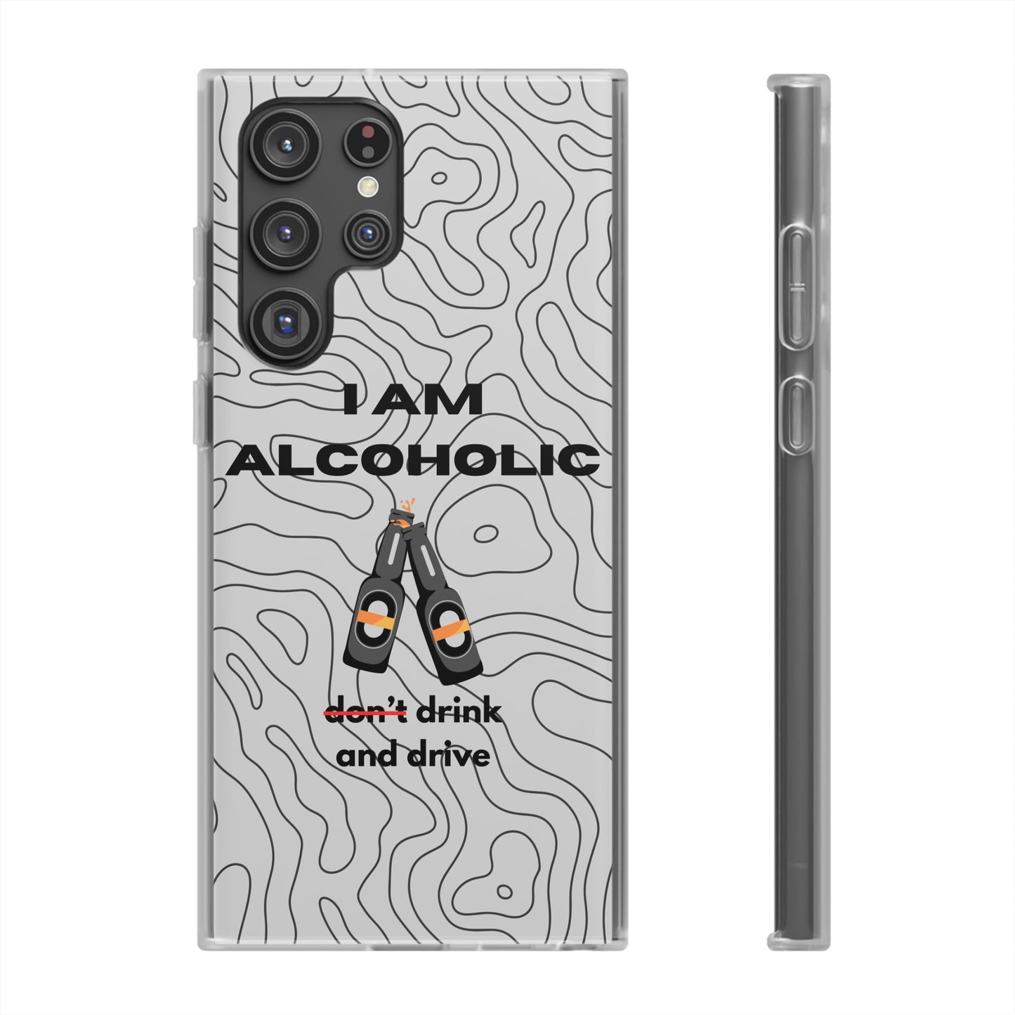 "I am alcoholic" High Quality Phone Case