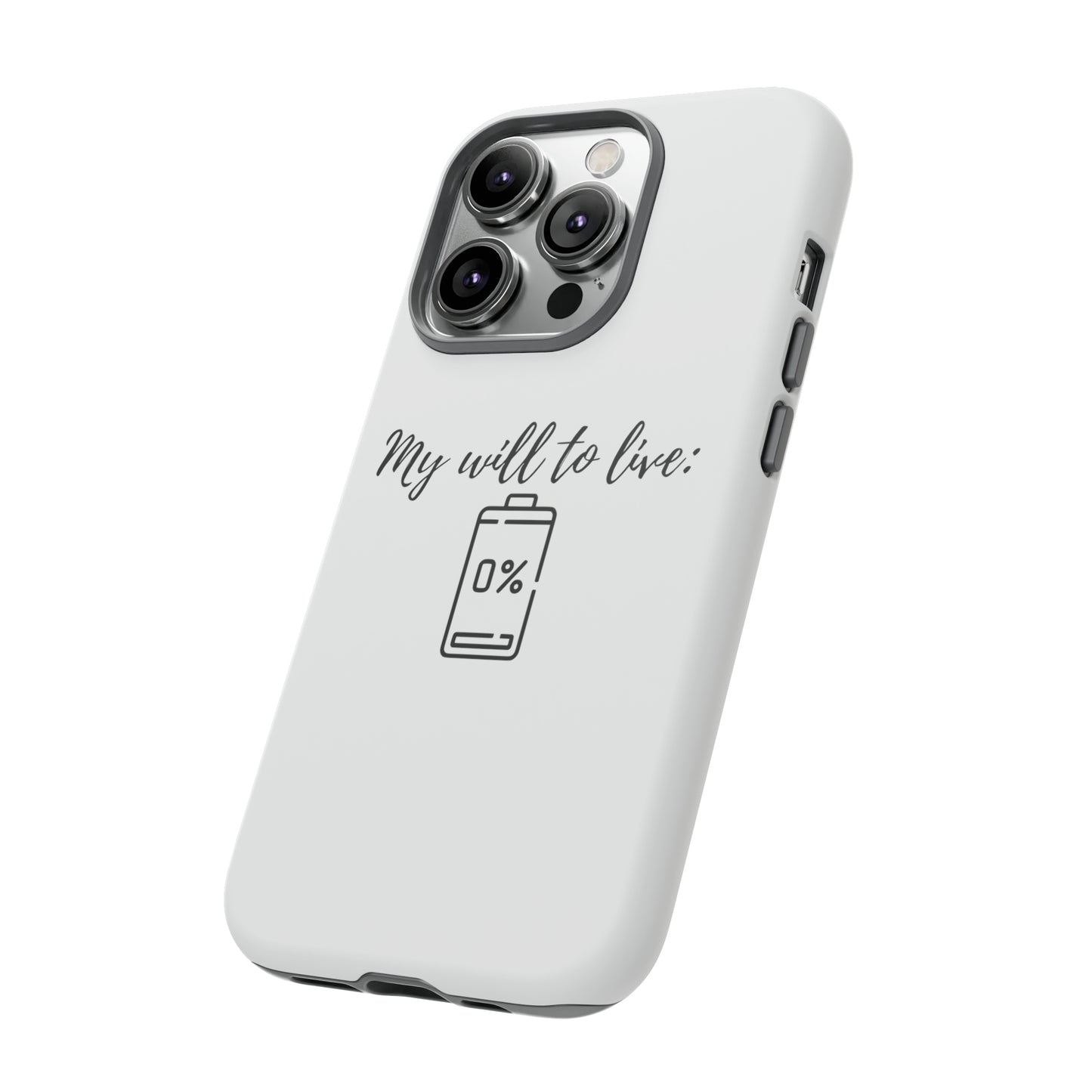 "My will to live: 0%" Premium Quality Phone Case