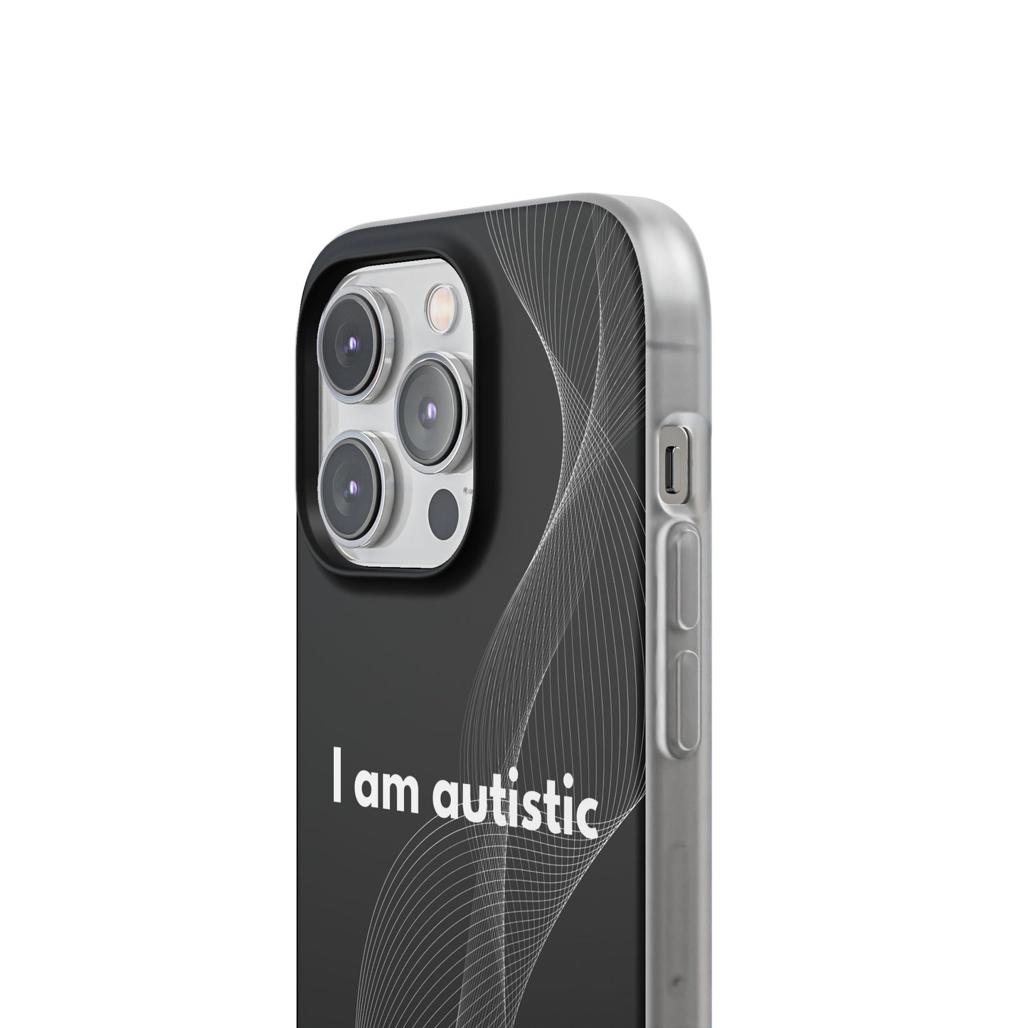 "I am autistic -black version" High Quality Phone Case