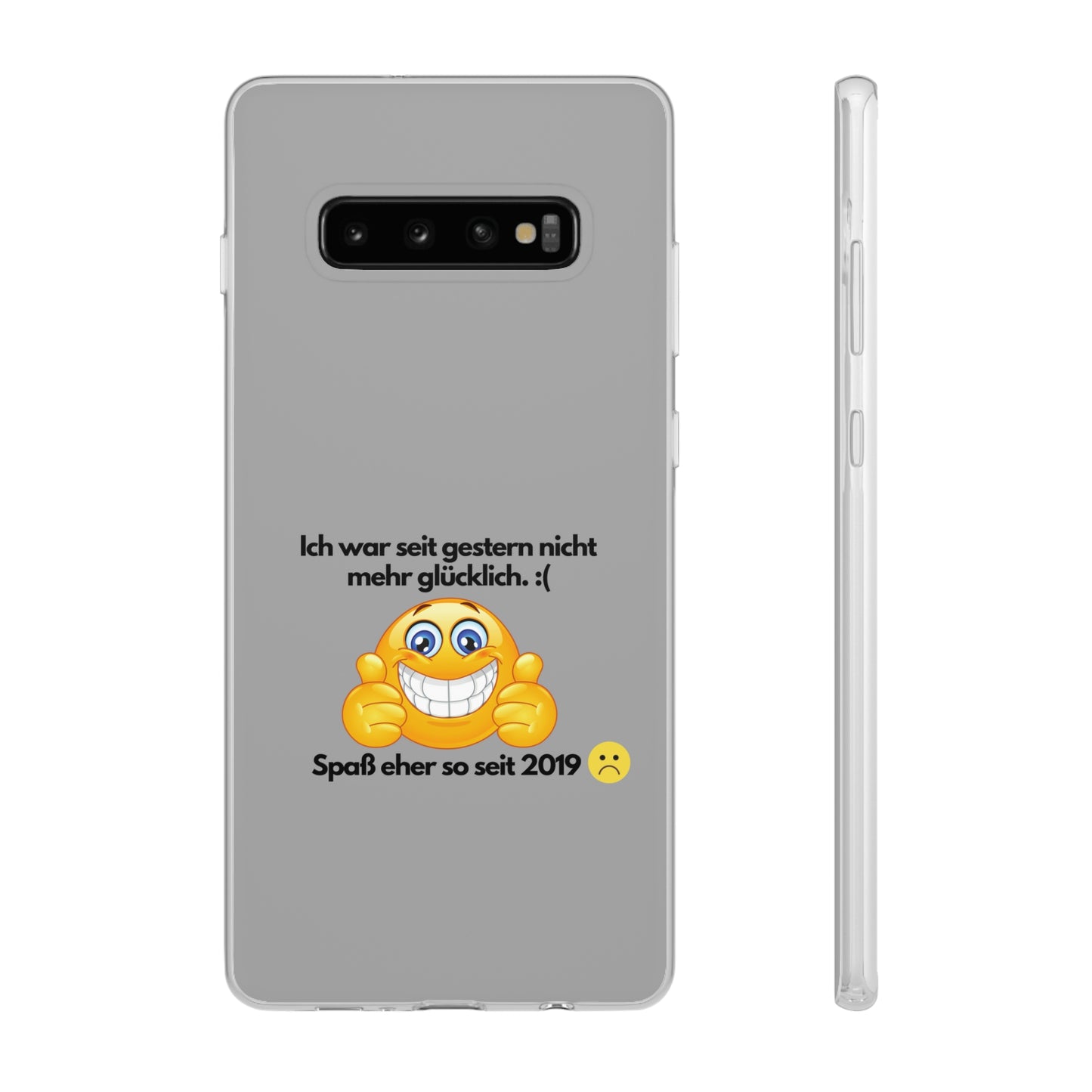 "lch war seit gestern nicht mehr glücklich" High Quality Phone Case