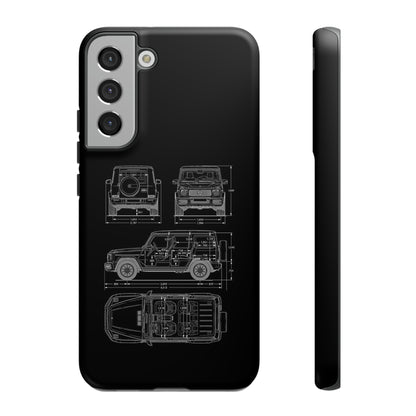 "Wagon Blueprint" Premium Quality Phone Case