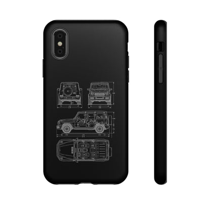 "Wagon Blueprint" Premium Quality Phone Case