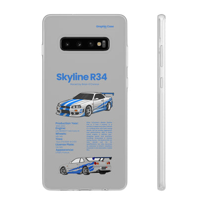 "Skyline R34" High Quality Phone Cases