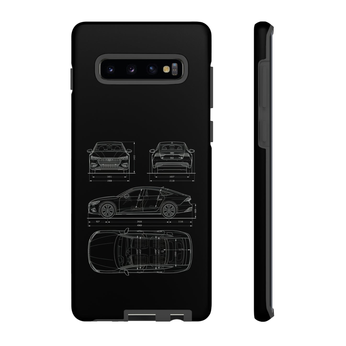 "Car Blueprint RS7" Premium Quality Phone Case