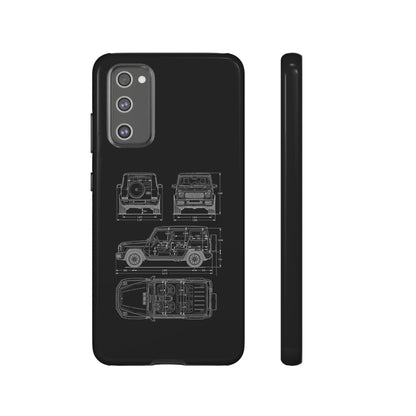 "Wagon Blueprint" Premium Quality Phone Case