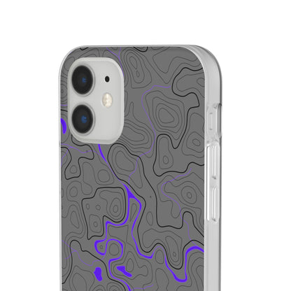 "Black Purple Topography" High Quality Phone Case