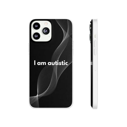 "I am autistic -black version" High Quality Phone Case