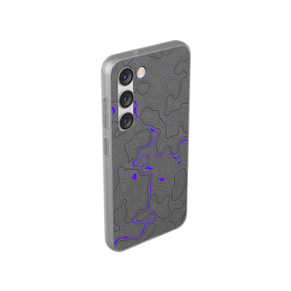 "Black Purple Topography" High Quality Phone Case