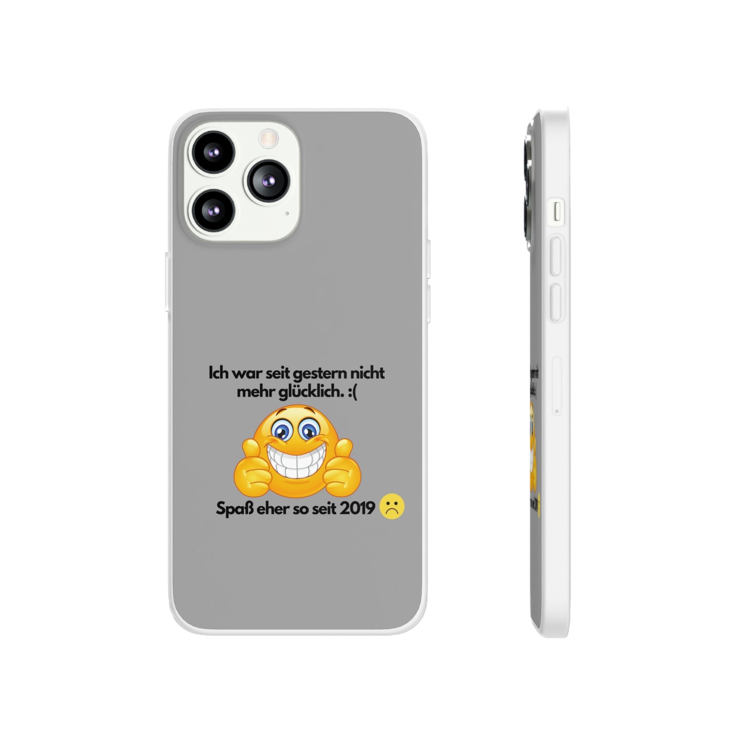 "lch war seit gestern nicht mehr glücklich" High Quality Phone Case