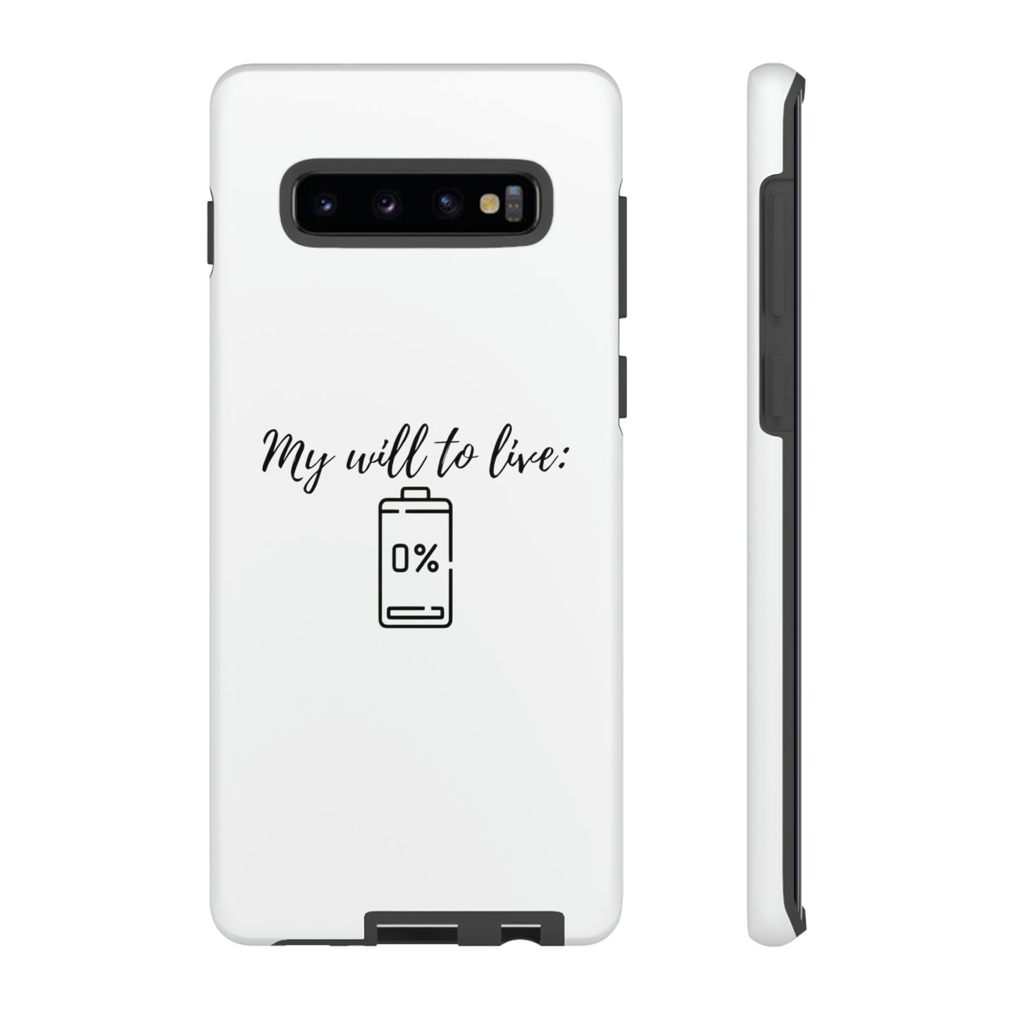 "My will to live: 0%" Premium Quality Phone Case