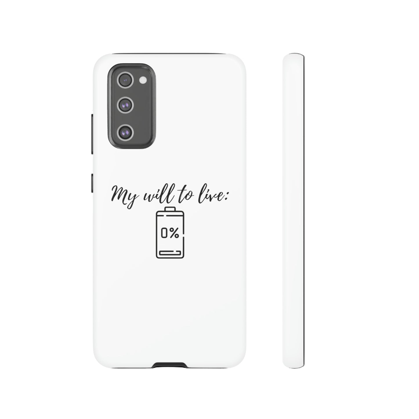 "My will to live: 0%" Premium Quality Phone Case