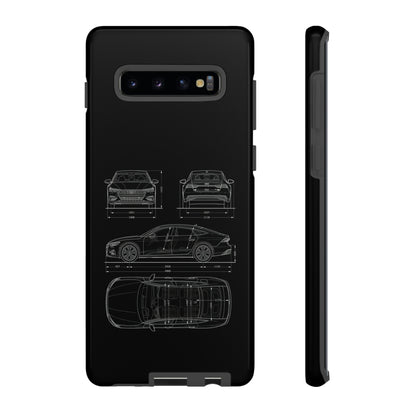 "Car Blueprint RS7" Premium Quality Phone Case