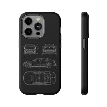 "Car Blueprint RS7" Premium Quality Phone Case