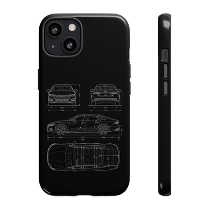 "Car Blueprint RS7" Premium Quality Phone Case