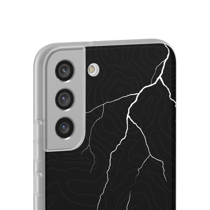 "Lightning and Topography Black" High Quality Phone Case