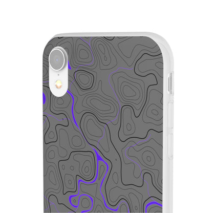 "Black Purple Topography" High Quality Phone Case