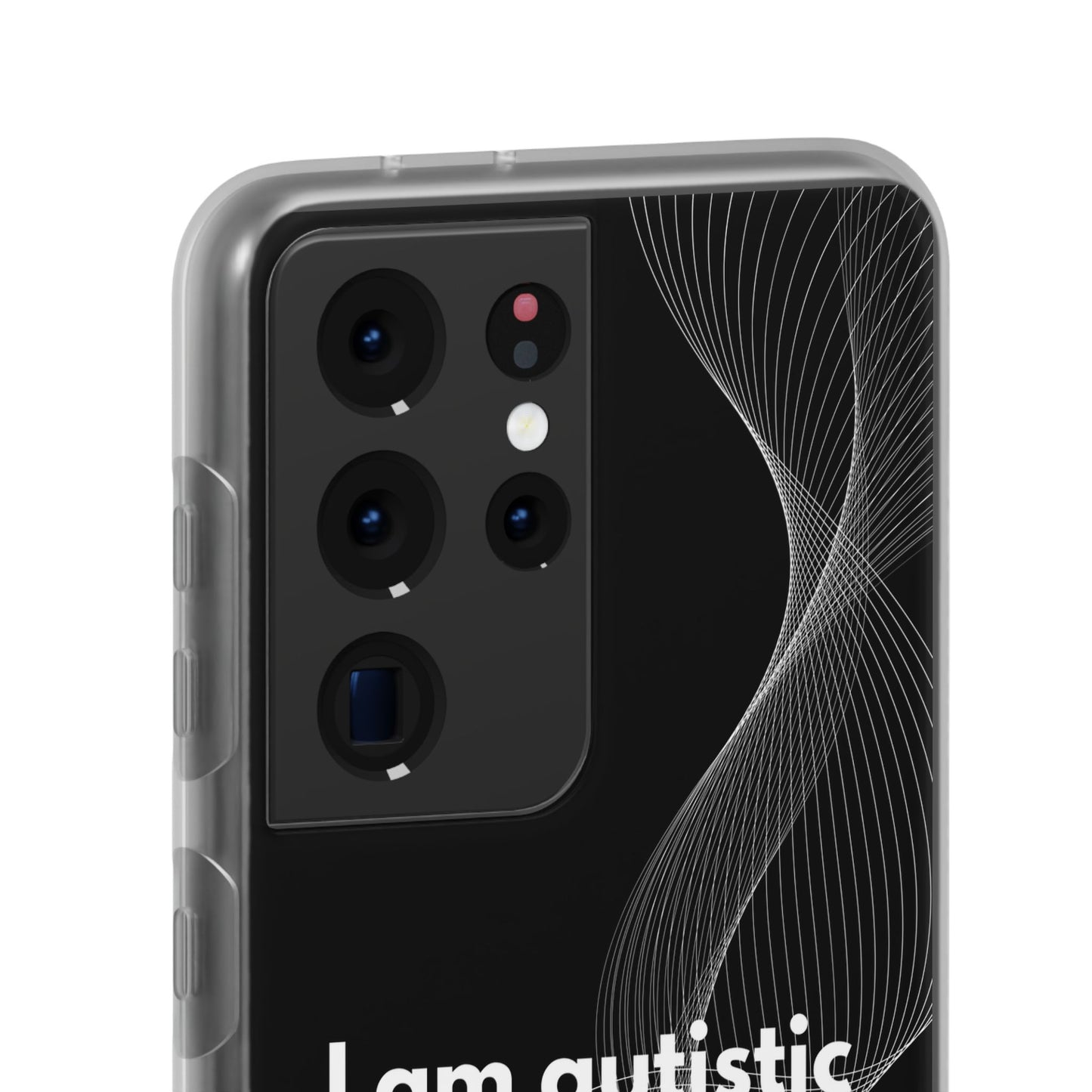 "I am autistic -black version" High Quality Phone Case