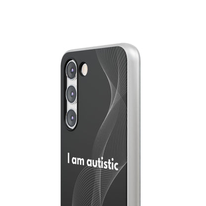 "I am autistic -black version" High Quality Phone Case