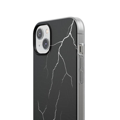 "Lightning and Topography Black" High Quality Phone Case