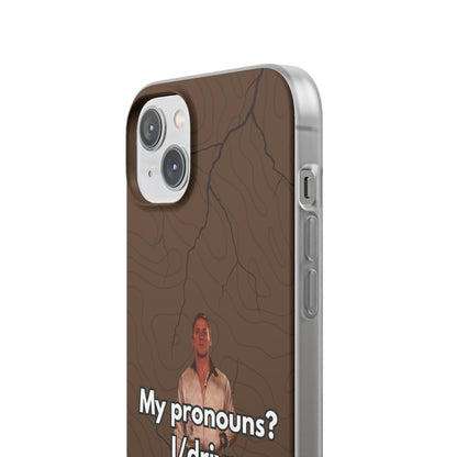 "My pronouns? I/drive" High Quality Phone Case