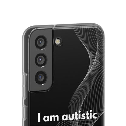 "I am autistic -black version" High Quality Phone Case