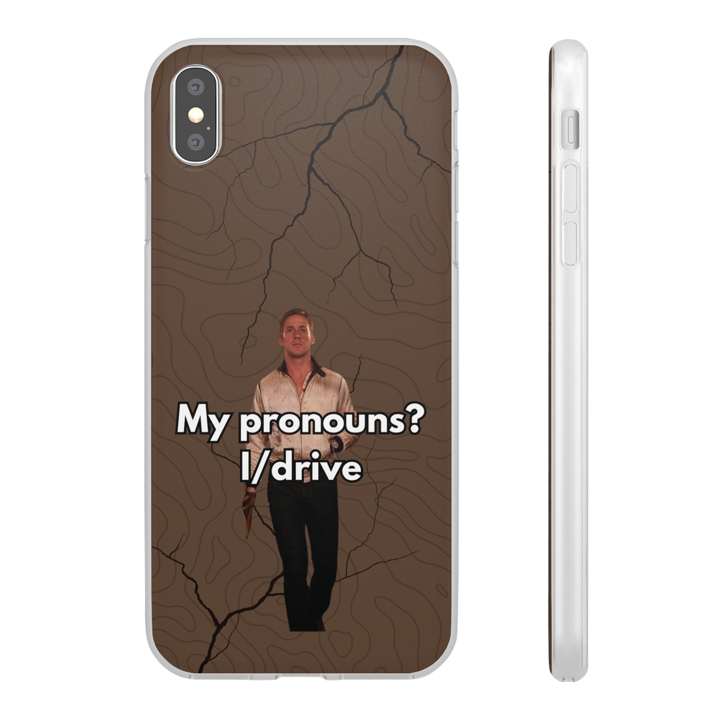 "My pronouns? I/drive" High Quality Phone Case