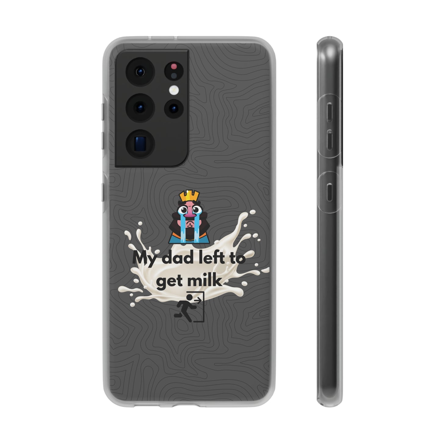 "My dad left to get milk" High Quality Phone Case