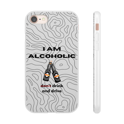 "I am alcoholic" High Quality Phone Case