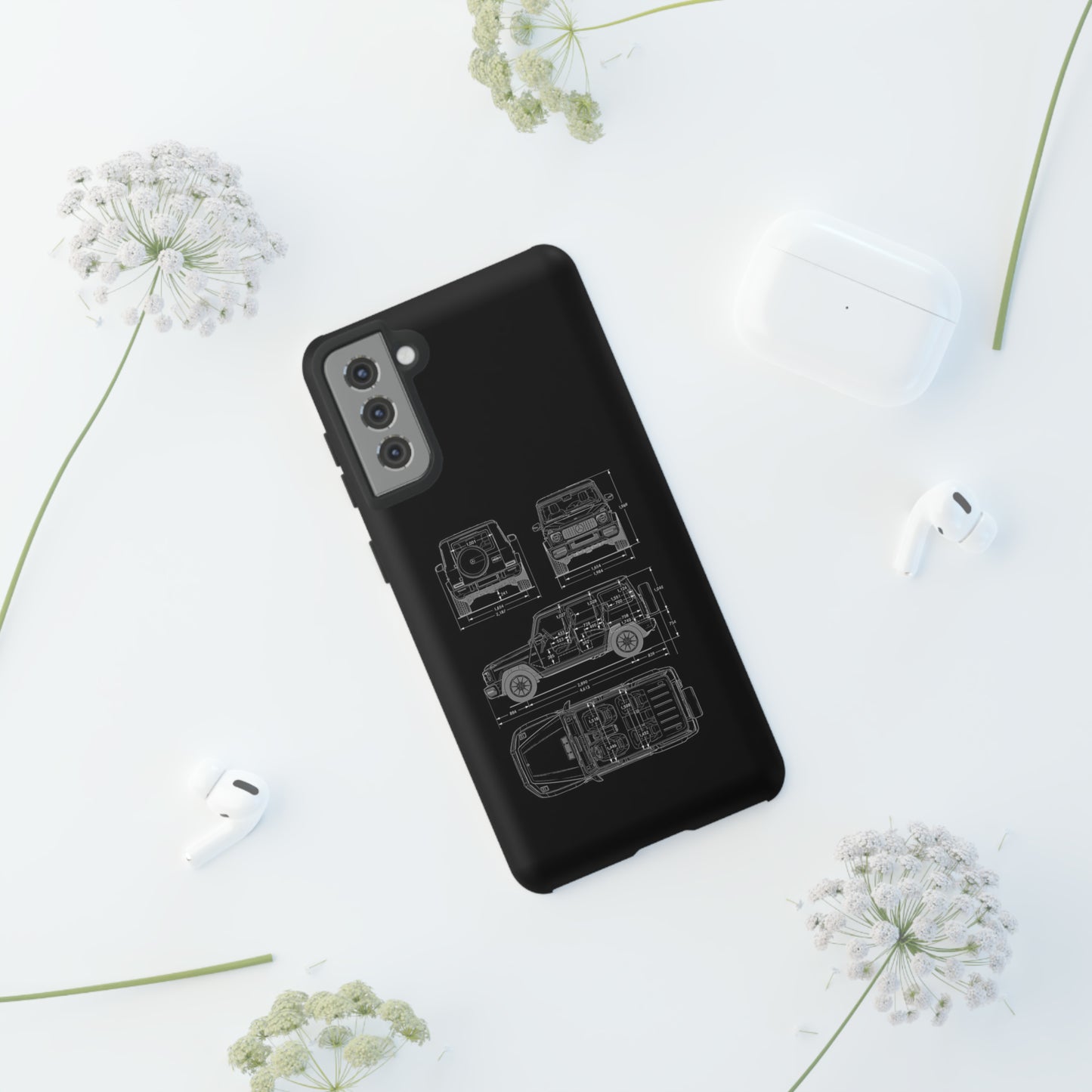 "Wagon Blueprint" Premium Quality Phone Case