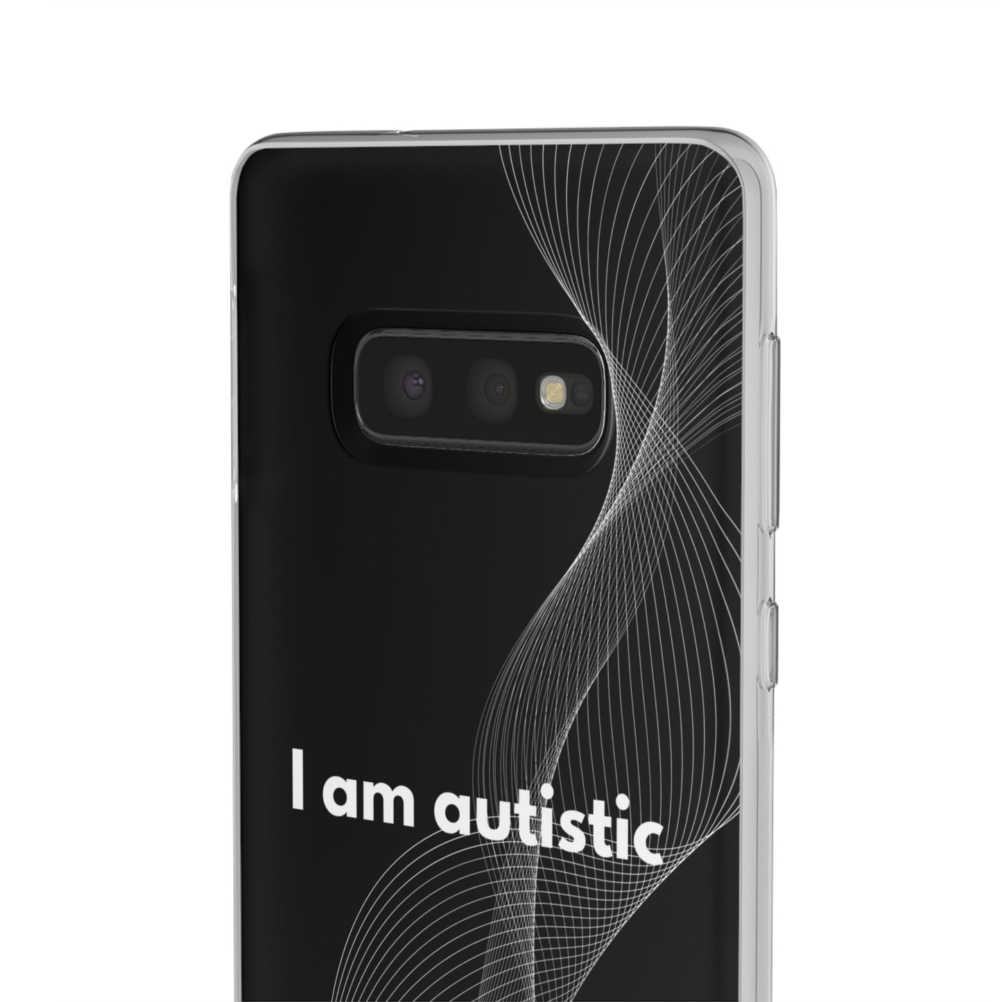 "I am autistic -black version" High Quality Phone Case