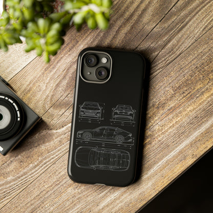 "Car Blueprint RS7" Premium Quality Phone Case