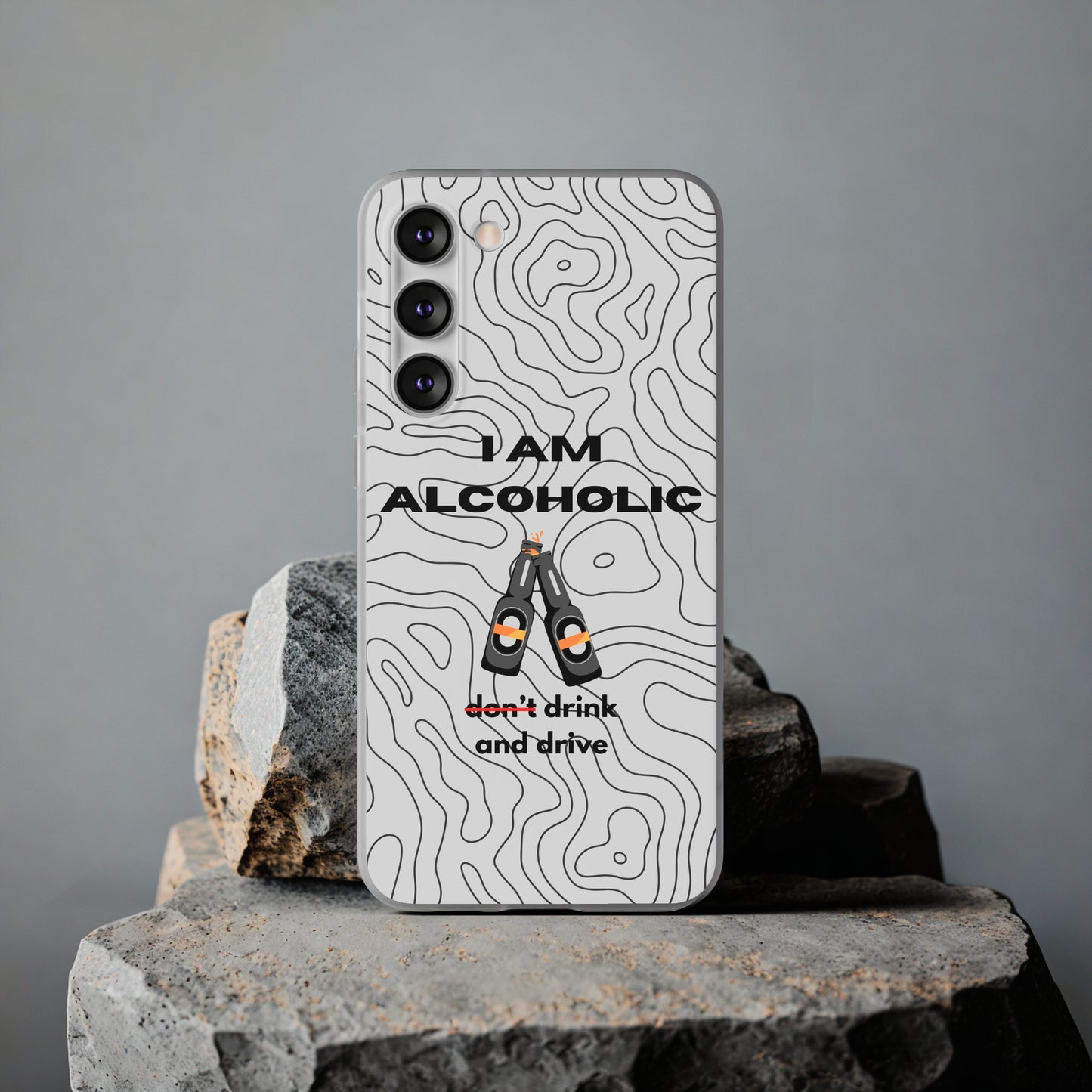 "I am alcoholic" High Quality Phone Case