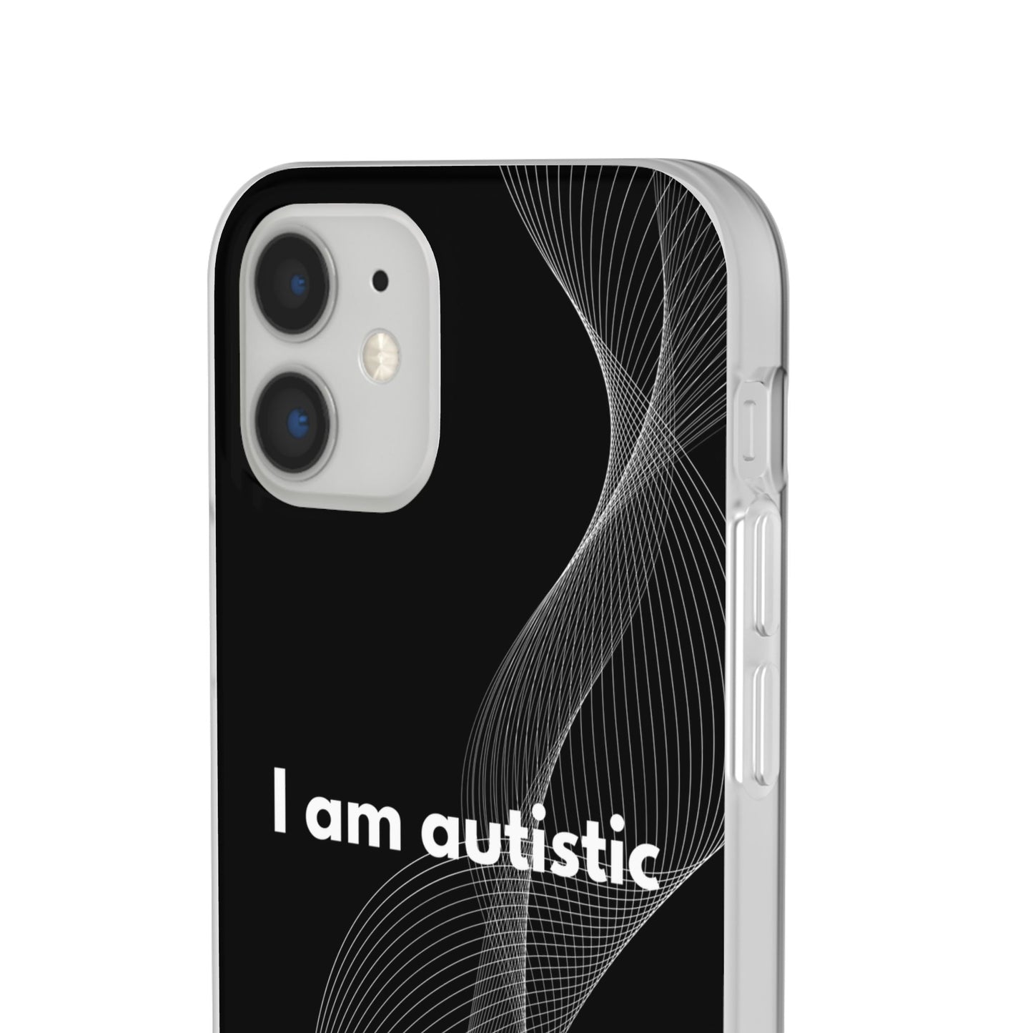 "I am autistic -black version" High Quality Phone Case