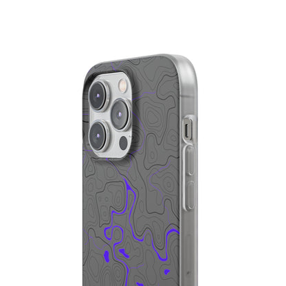 "Black Purple Topography" High Quality Phone Case