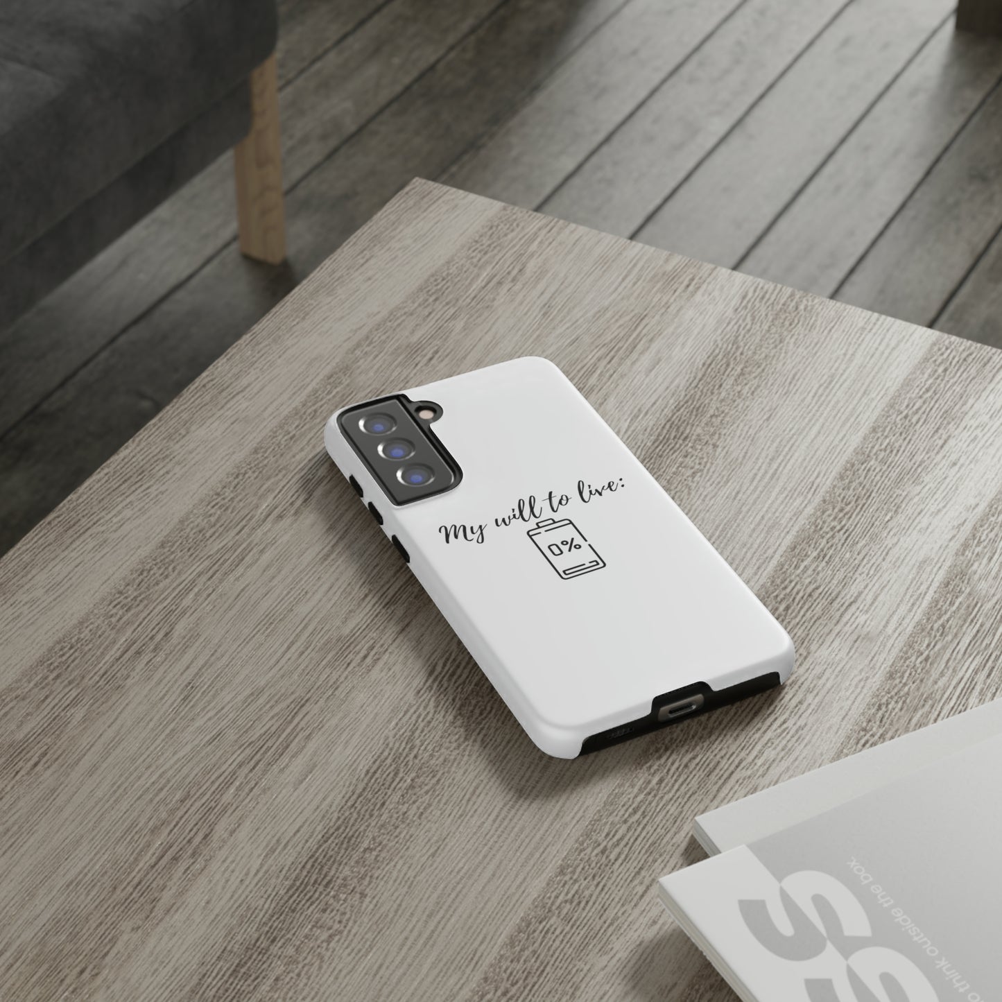 "My will to live: 0%" Premium Quality Phone Case