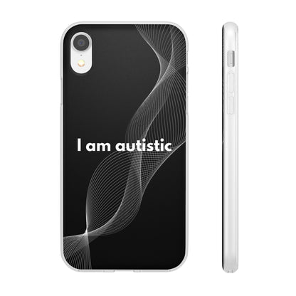 "I am autistic -black version" High Quality Phone Case