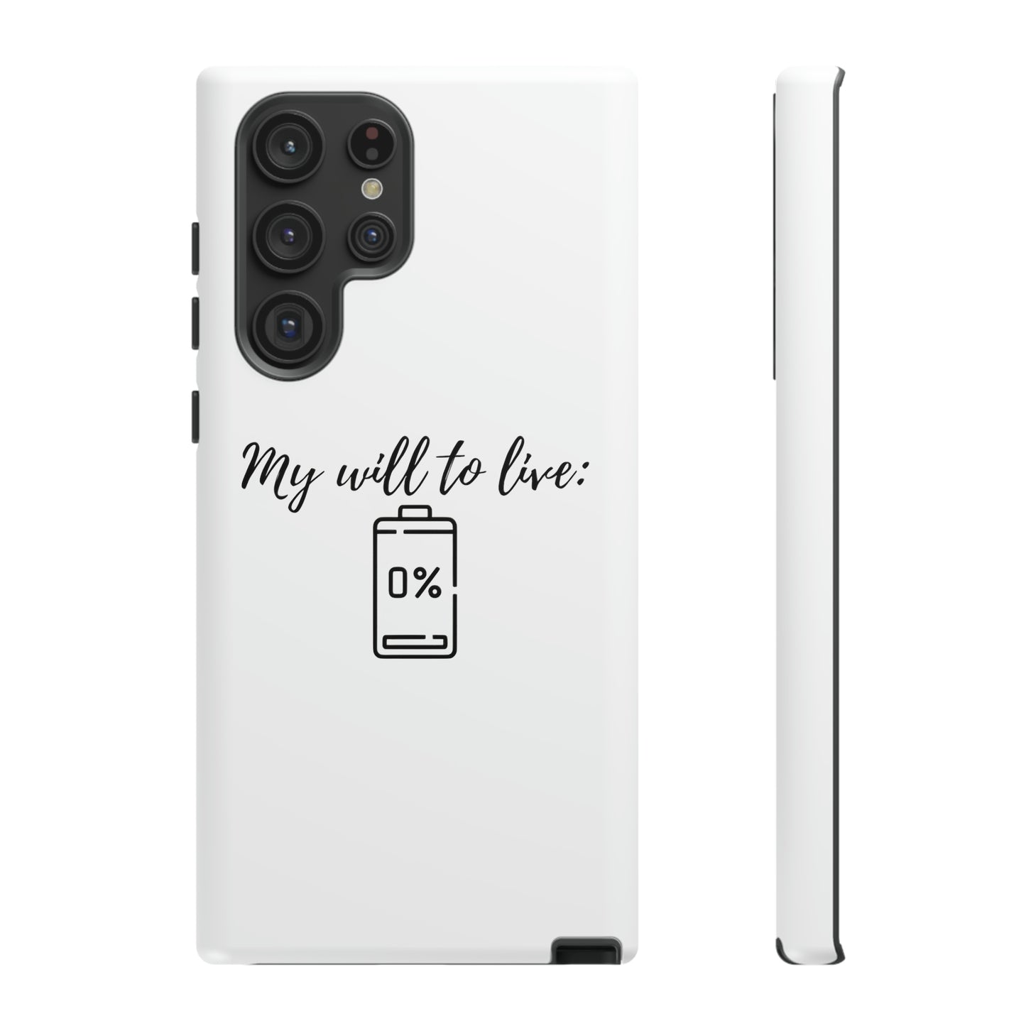 "My will to live: 0%" Premium Quality Phone Case