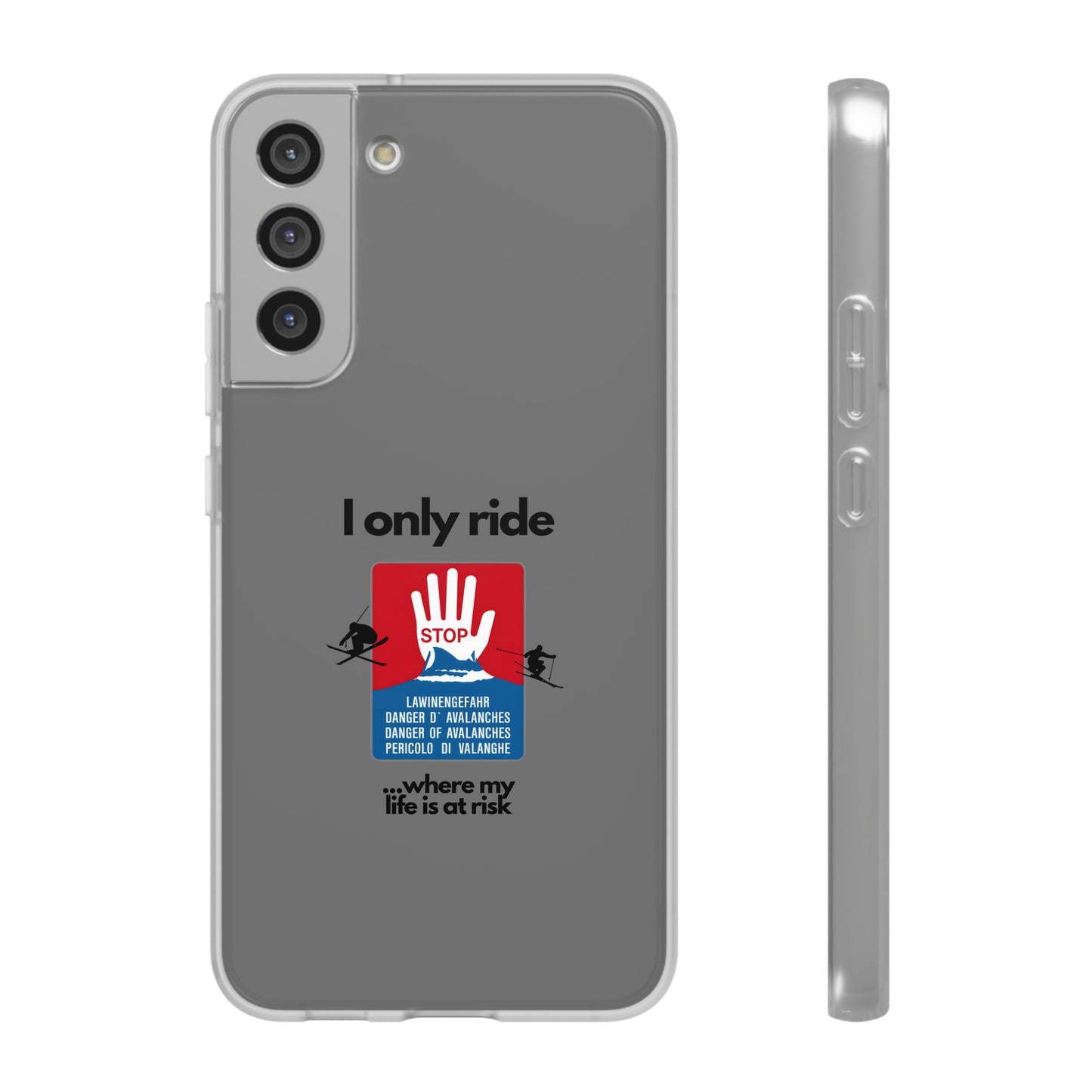 "I only ride where my life is at risk" High Quality Phone Case