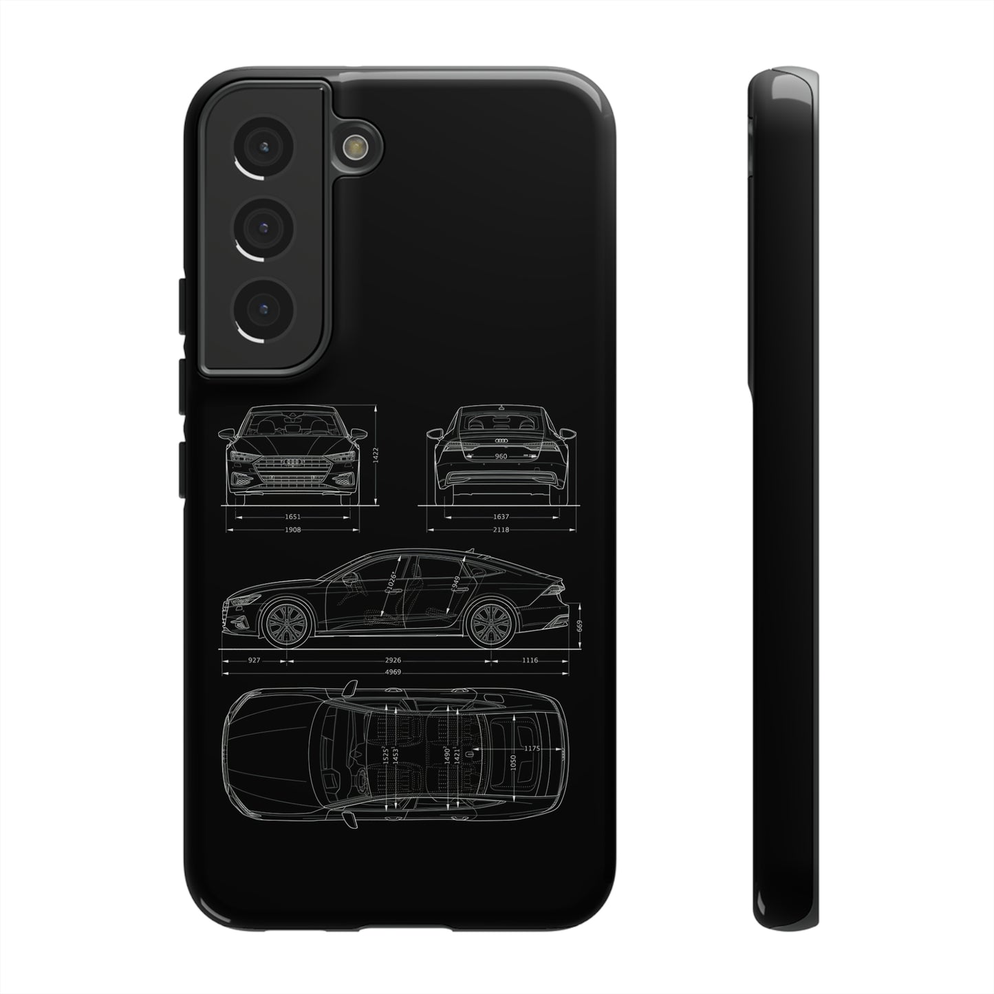 "Car Blueprint RS7" Premium Quality Phone Case