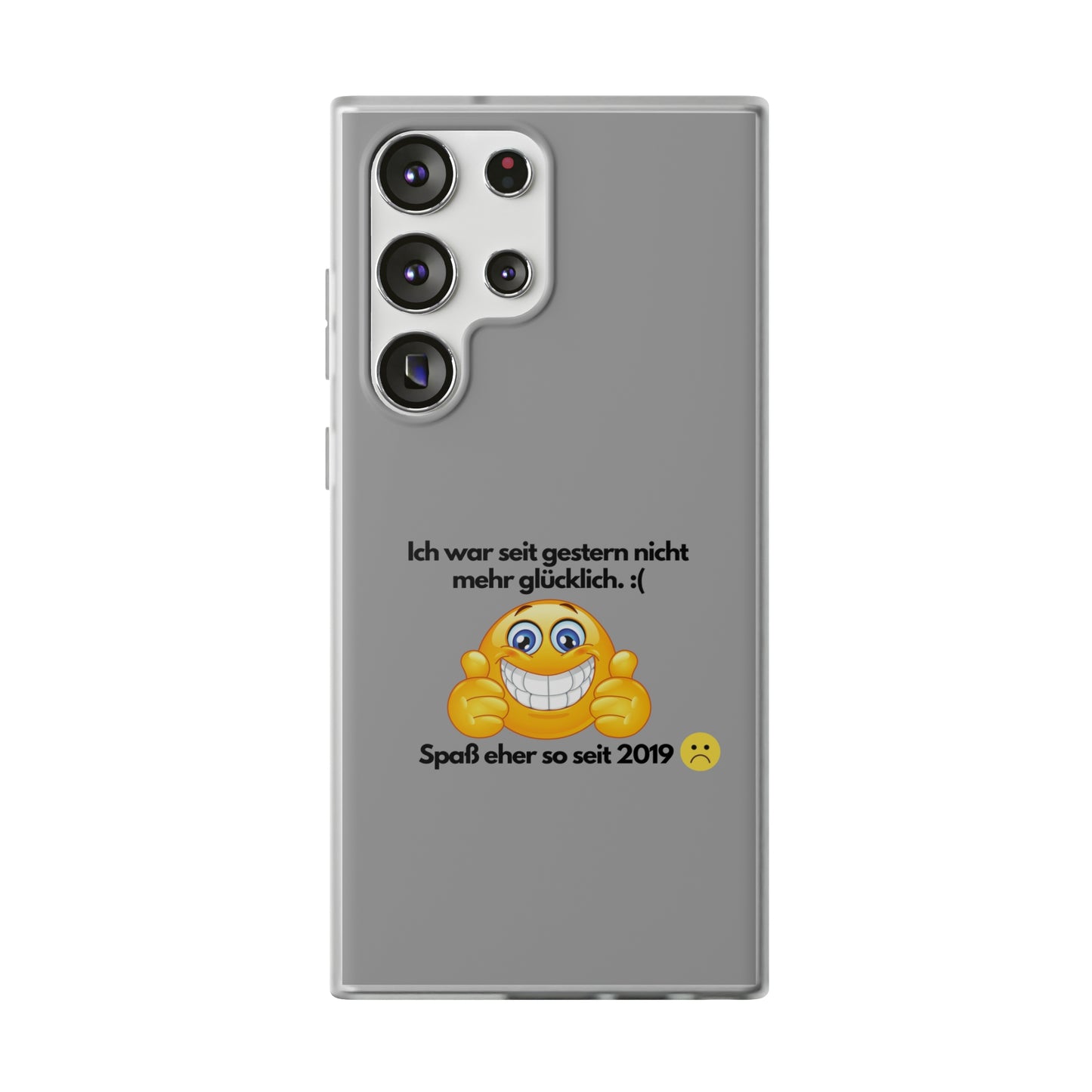 "lch war seit gestern nicht mehr glücklich" High Quality Phone Case