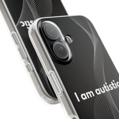 "I am autistic -black version" High Quality Phone Case