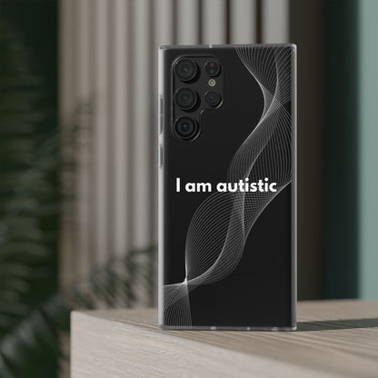 "I am autistic -black version" High Quality Phone Case