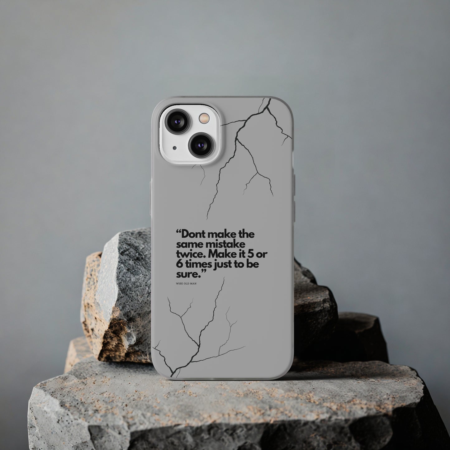 "Don't make the same mistake twice." High Quality Phone Case