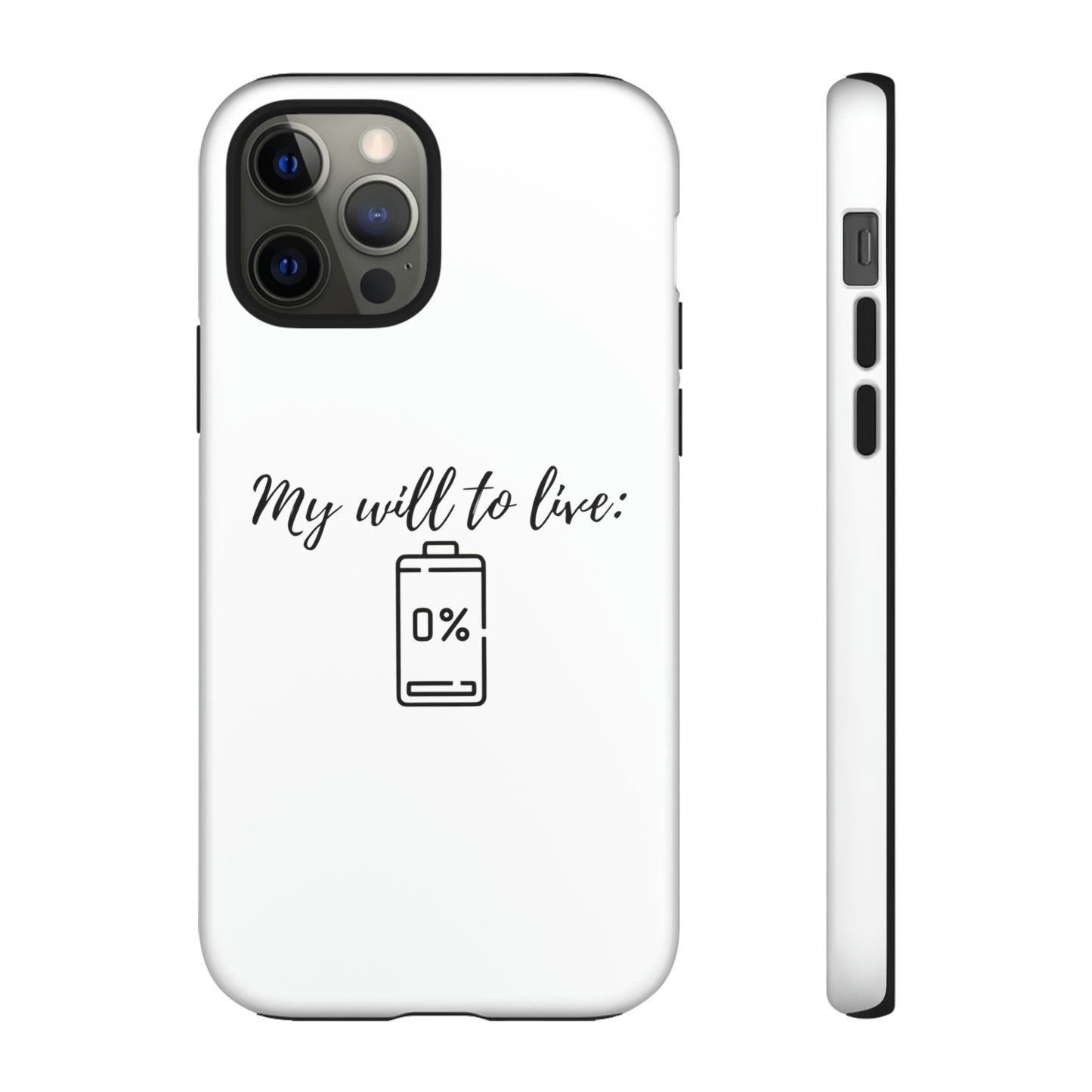 "My will to live: 0%" Premium Quality Phone Case